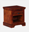 Sienna Nest Wood Bedside Table In Honey Finish With Drawer - D'DASS Store
