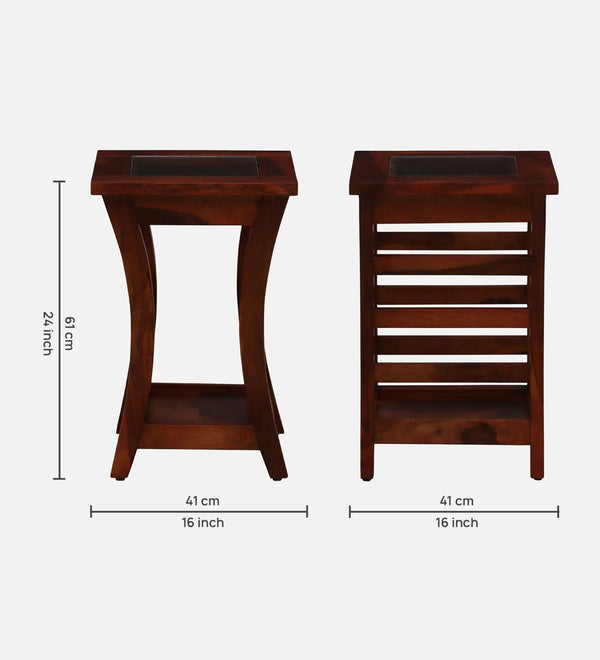 Regal Reflections Wood Side Table