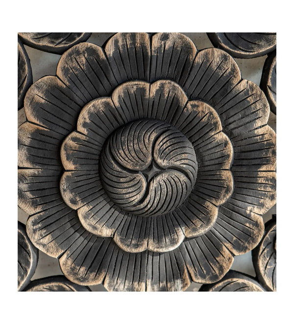 Grand Ranch Carved Panel Texas King Headboard with Frame - D'DASS Store