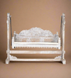 White Crown Solid wood Handcarved Swing Sofa for Living Room | House Swings for Living Room