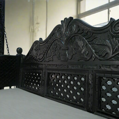 Maharaja Solid wood Handcarved Swing Sofa for Living Room | House Swings for Living Room - D'DASS Store