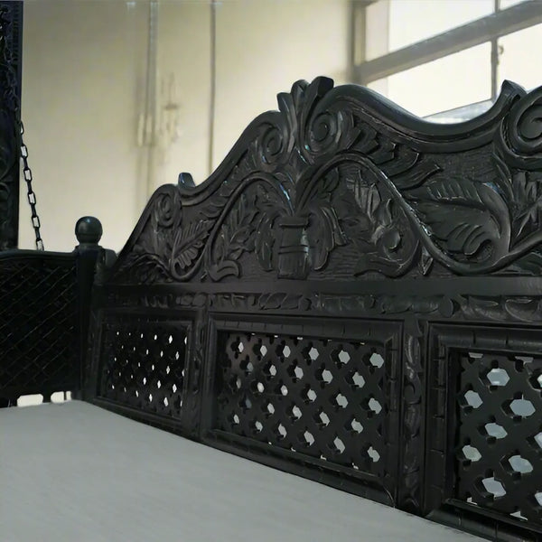 Maharaja Solid wood Handcarved Swing Sofa for Living Room | House Swings for Living Room - D'DASS Store