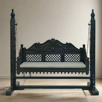 Maharaja Solid wood Handcarved Swing Sofa for Living Room | House Swings for Living Room - D'DASS Store