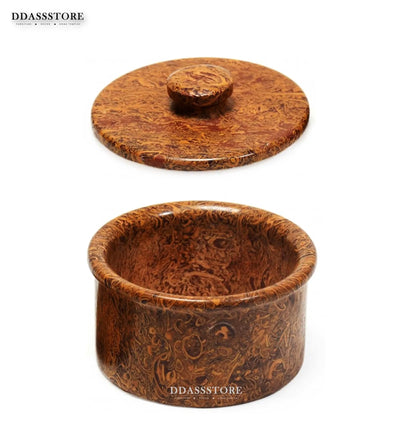 Jaisalmer Fossil Habur Stone Handi with lid