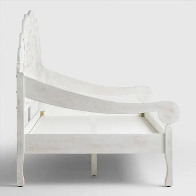 White Crown Solid wood Handcarved Sofa for Living Room - D'DASS Store
