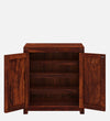 Royal StepSeat Sheesham Wood Shoe Cabinet in Scratch Resistant Honey Oak Finish - D'DASS Store