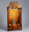 Solid Sheesham Wooden Pooja Mandir & Mandapam with Gopuram | DDASSMANDAP119