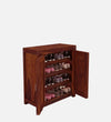 Royal StepSeat Sheesham Wood Shoe Cabinet in Scratch Resistant Honey Oak Finish - D'DASS Store