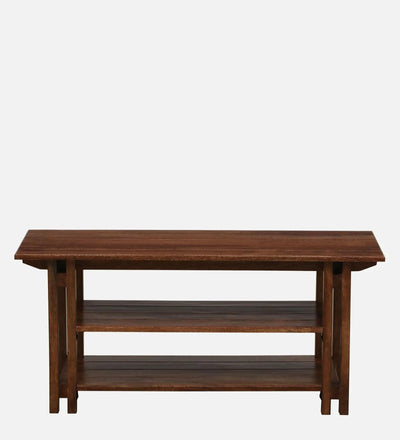 UrbanTuck Series Shoe Bench In Scratch Resistant Rustic Teak Finish - D'DASS Store