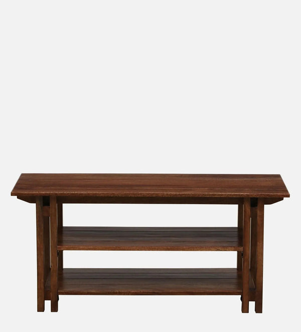 UrbanTuck Series Shoe Bench In Scratch Resistant Rustic Teak Finish - D'DASS Store