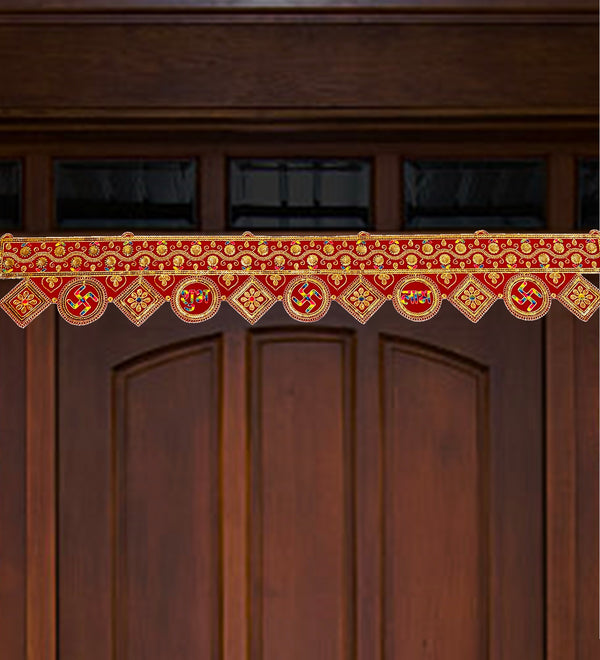 48" Handmade Bandarwal Torans for Entrance Door | Temple Decoration Items | Mandir Bandhanwar for Home