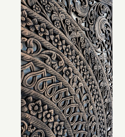 Royal Medina Carved Headboard with Frame - D'DASS Store
