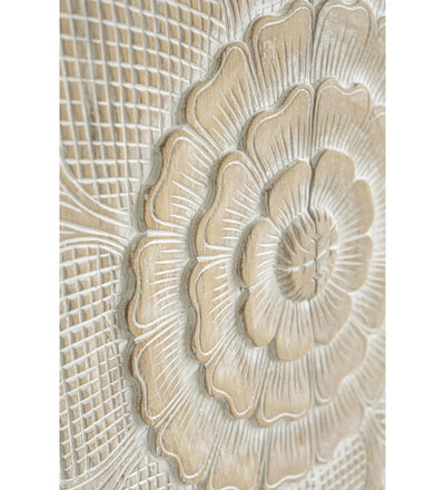 Sacred Mandala Teak Carved Headboard with Frame - D'DASS Store