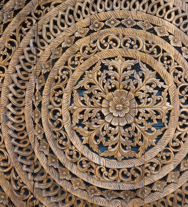 Jodhana Large Handmade Relief Carving Tropical Home Decor with Frame - D'DASS Store