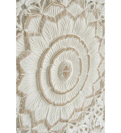 Mandala Majesty Carved Wood Headboard King with Frame - D'DASS Store