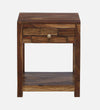 Elemental Teak Wood Bedside Table In Provincial Teak Finish - D'DASS Store