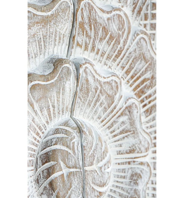 Ocean Mist  Coastal White King Size Bed Headboard with Frame - D'DASS Store