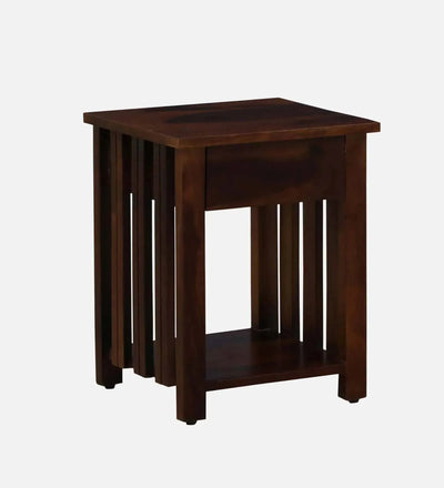 Ivory Wood Bedside Table In Provincial Teak Finish - D'DASS Store