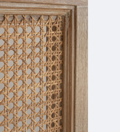 Amber Rattan Weaved King Size Headboard with Frame - D'DASS Store