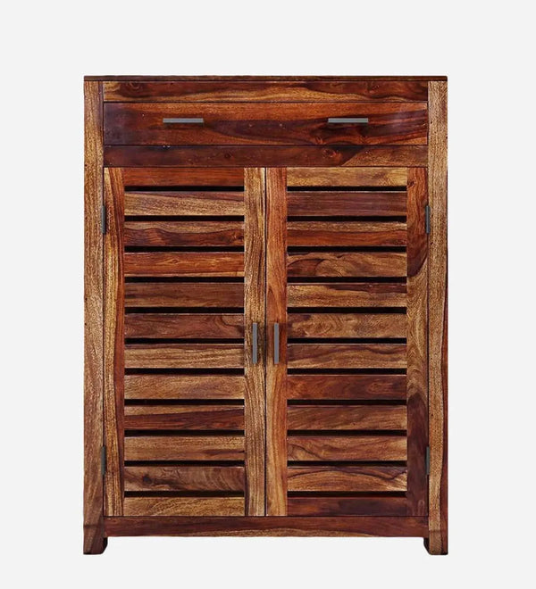ShoeForm Luxe Sheesham Wood Shoe Cabinet In Scratch Resistant Provincial Teak Finish - D'DASS Store
