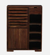 OakLine Bench Sheesham Wood Shoe Cabinet in Scratch Resistant Provincial Teak Finish - D'DASS Store