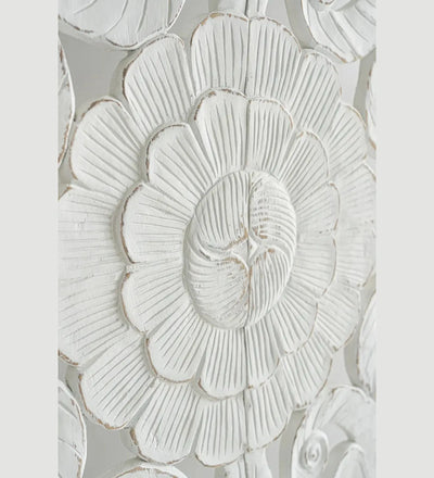 White Lotus Mandala King Wall Art Panel with Frame - D'DASS Store