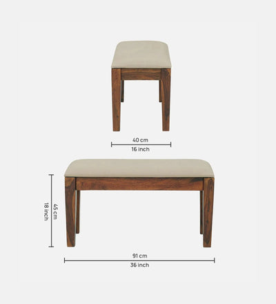 Horizon Haven Bistro Wood 4 Seater Dining Set In Rustic Teak Finish With Drawer - D'DASS Store