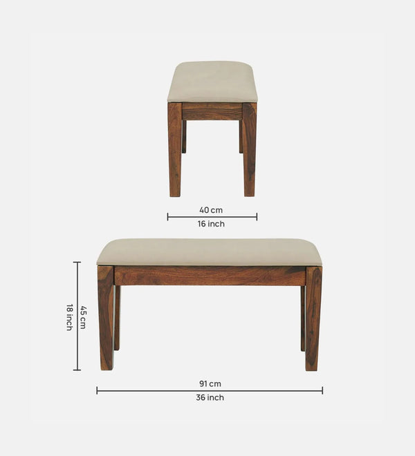 Horizon Haven Bistro Wood 4 Seater Dining Set In Rustic Teak Finish With Drawer - D'DASS Store