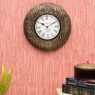 Awaken Buddha Brass Wall Clock for Home - D'DASS Store