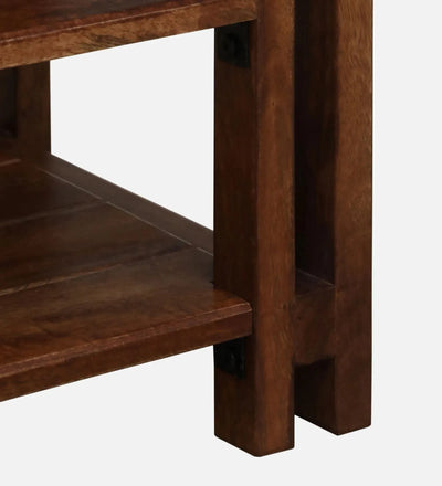 UrbanTuck Series Shoe Bench In Scratch Resistant Rustic Teak Finish - D'DASS Store