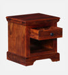 Sienna Nest Wood Bedside Table In Honey Finish With Drawer - D'DASS Store