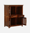 Rustic Abbey Wood Bar Cabinet