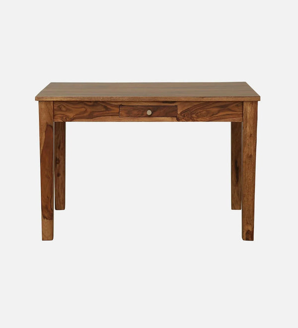 Regal Retreat Wood 4 Seater Dining Set In Rustic Teak Finish with Drawer