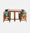 Kanso Minimal 4 Seater Print Table Set And With Teak