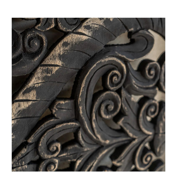 Grand Ranch Carved Panel Texas King Headboard with Frame - D'DASS Store