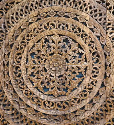 Jodhana Large Handmade Relief Carving Tropical Home Decor with Frame - D'DASS Store