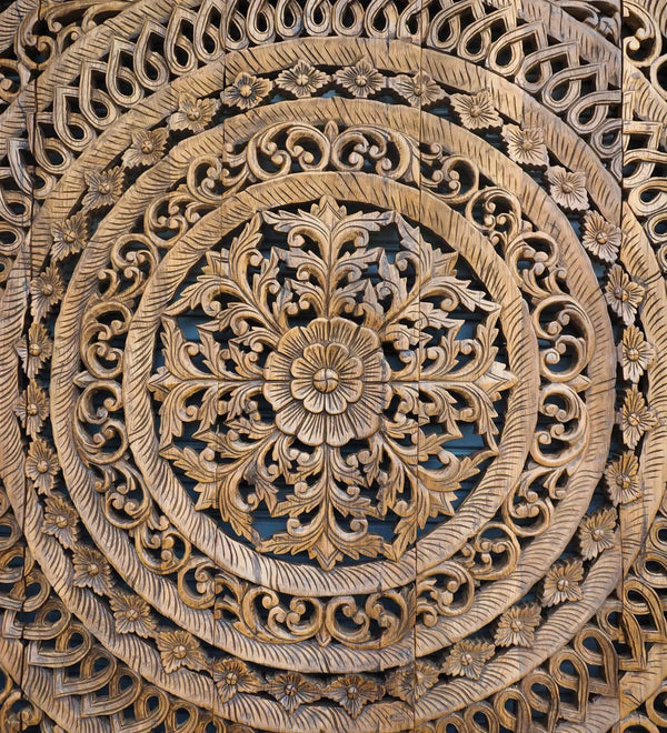 Jodhana Large Handmade Relief Carving Tropical Home Decor with Frame - D'DASS Store