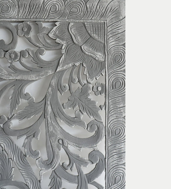 Rustic Mist Grey Headboard with Frame - D'DASS Store