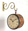 6" Brown Classic Double Sided Platform Wall Clock