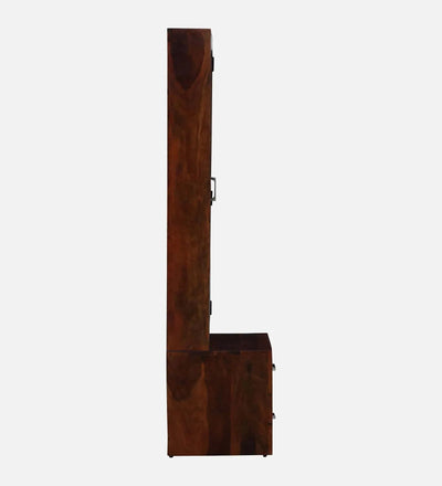 Majestic Carve Collection Sheesham Wood Dressing Unit in Scratch Resistant Honey Oak Finish - D'DASS Store