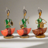 Multicolored Iron Musician Set of 3 For Table Decor | Jodhpur Handicraft