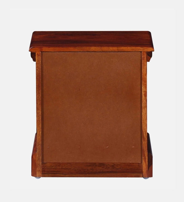 Sienna Nest Wood Bedside Table In Honey Finish With Drawer - D'DASS Store