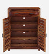 ShoeForm Luxe Sheesham Wood Shoe Cabinet In Scratch Resistant Provincial Teak Finish - D'DASS Store