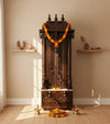 South Indian Style Hand Carved Solid Sheesham Wood Pooja Mandapam | DDASSMANDAP169 - D'DASS Store
