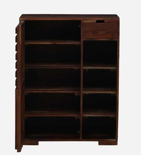 OakLine Bench Sheesham Wood Shoe Cabinet in Scratch Resistant Provincial Teak Finish - D'DASS Store