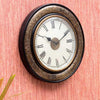 12" Ethnic Antique Brass Wall Clock for Home