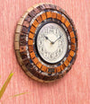 12" Coconut Craft Antique Wooden Wall Clock for Home