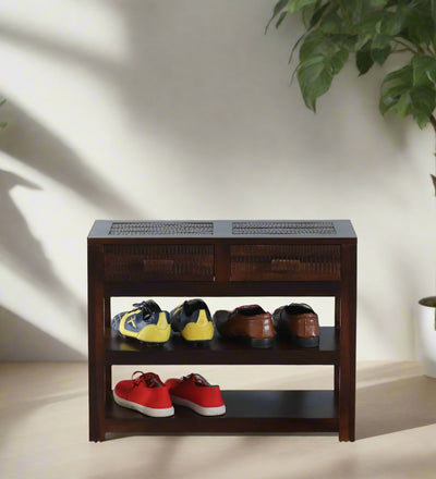 Albert Solid Wood Shoe Rack 