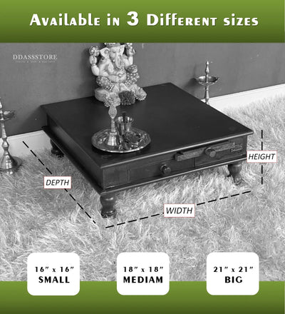 Pooja Chowki & Bajot For Home &amp; Office | DDASSBJT131_YG - D'DASS Store