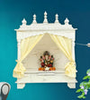 Big Sheesham MDF Wooden Pooja Temple Puja Mandap For Office